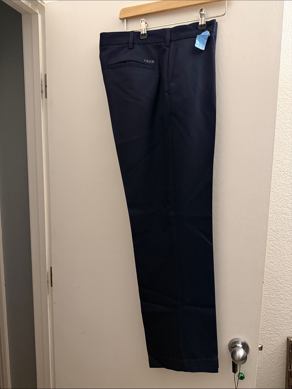 Izod Men's Dark Navy Dress Trousers